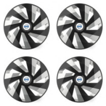 Puklice pre Volvo (biele) 14 Vector RC black and silver