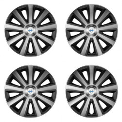 Puklice pre Volvo (biele) 15 Aviator carbon silver&black