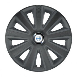 Puklice pre Volvo (biele) 15 Aviator carbon grafite