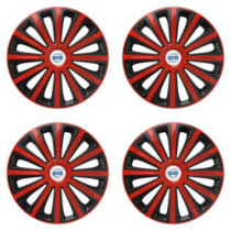 Puklice pre Volvo (biele) 15 TREND red and black