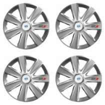 Puklice pre Volvo (biele) 15 GTX CARBON silver