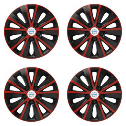 Puklice pre Volvo (biele) 15 RAPIDE red and black