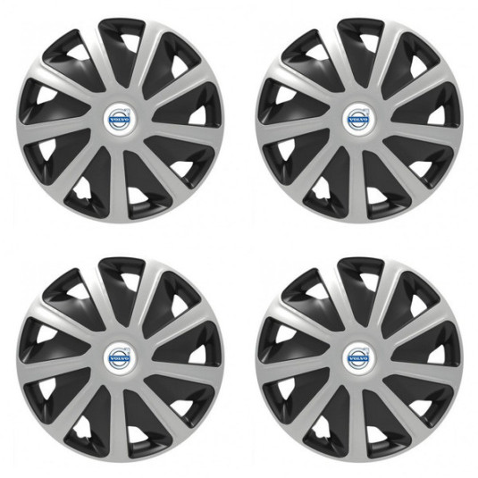 Puklice pre Volvo (biele) pre dodávky 15 Craft silver and black