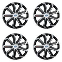 Puklice pre Volvo (biele) 16 Evo black&silver