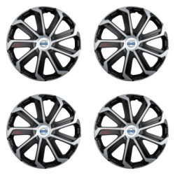 Puklice pre Volvo (biele) 16 Evo black&silver