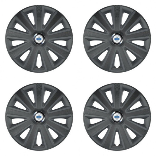 Puklice pre Volvo (biele) 16 Aviator carbon RC16 grafite