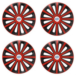 Puklice pre Volvo (biele) 16 TREND red and black