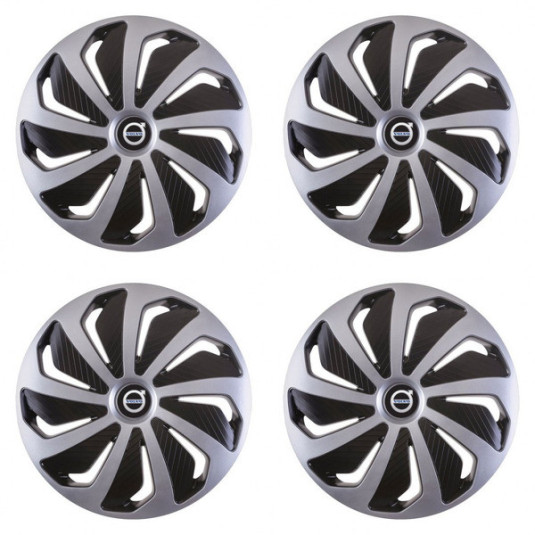 Puklice pre Volvo (čierne) 14 WIND SB