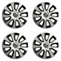 Puklice pre Volvo (čierne) 14 STRATOS double colour