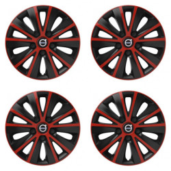 Puklice pre Volvo (čierne) 14 RAPIDE red and black