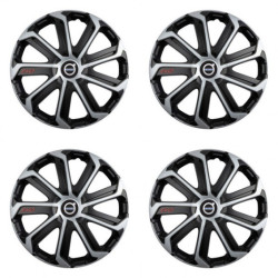 Puklice pre Volvo (čierne) 15 Evo black&silver