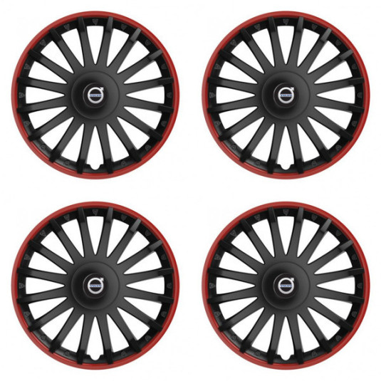 Puklice pre Volvo (čierne) 15 CRYSTAL RO black