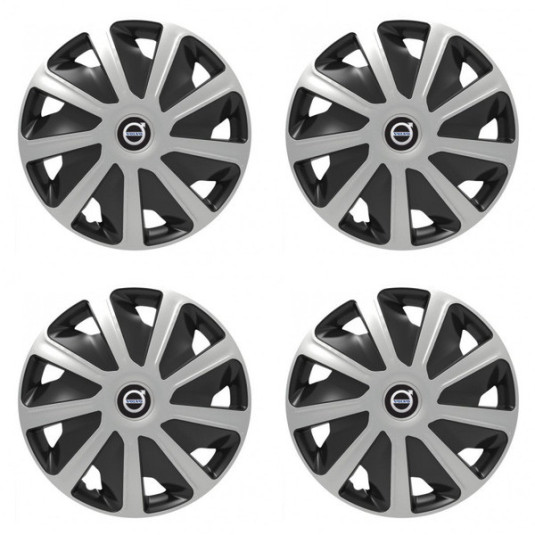 Puklice pre Volvo (čierne) pre dodávky 15 Craft silver and black