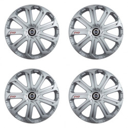 Puklice pre Volvo (čierne) 16 Evo silver