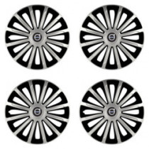 Puklice pre Volvo (čierne) 16 TREND silver and black