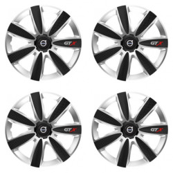 Puklice pre Volvo (čierne) 16 GTX CARBON silver/black