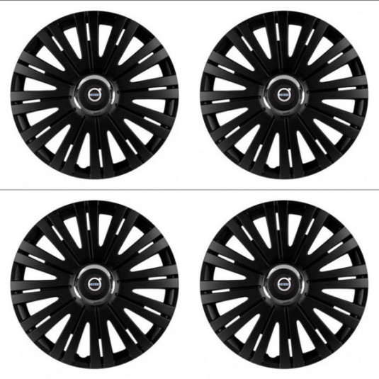 Puklice pre Volvo (čierne) 16 ACTIVE RC BLACK