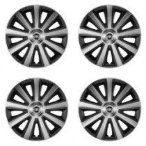 Puklice pre Fiat (čierny) 14 Aviator carbon silver&black