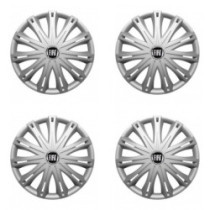 Puklice pre Fiat (čierny) 14 SPARK