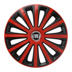 Puklice pre Fiat (čierny) 15 TREND red and black