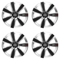 Puklice pre Fiat (čierny) 15 GTX CARBON silver/black