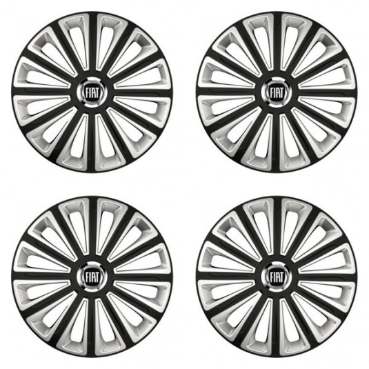 Puklice pre Fiat (čierny) 15 TREND RC double colour