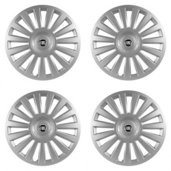 Puklice pre Fiat (čierny) 16 Luxury