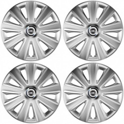 Puklice pre Fiat (čierny) 16 Aviator carbon RC 16 silver