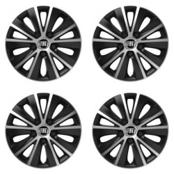 Puklice pre Fiat (čierny) 16 RAPIDE silver and black