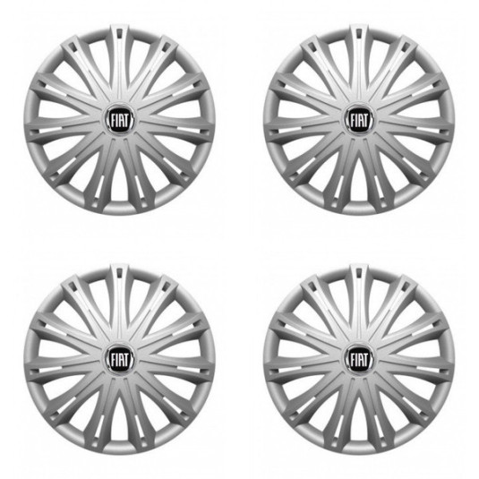 Puklice pre Fiat (čierny) 16 SPARK