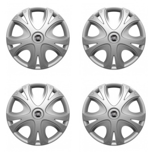 Puklice pre Fiat (čierny) 16 DYNAMIC