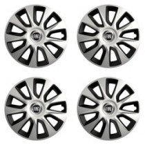 Puklice pre Fiat (čierny) 17 STRATOS double colour