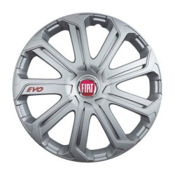 Puklice pre Fiat (červené) 14 Evo silver