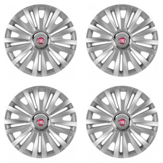 Puklice pre Fiat (červené) 14 ROYAL RC