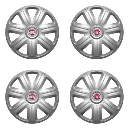 Puklice pre Fiat (červené) 14 COMFORT