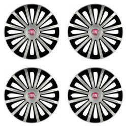 Puklice pre Fiat (červené) 15 TREND silver and black