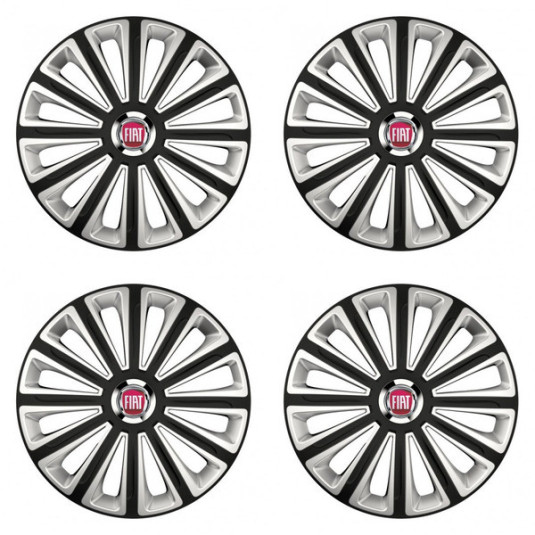 Puklice pre Fiat (červené) 15 TREND RC double colour