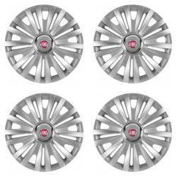 Puklice pre Fiat (červené) 15 ROYAL