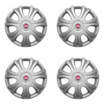 Puklice pre Fiat (červené) 15 IMPULSE