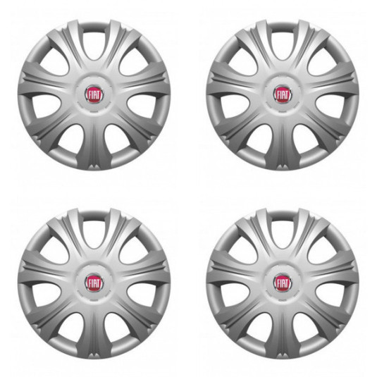 Puklice pre Fiat (červené) 15 IMPULSE