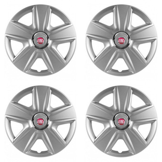 Puklice pre Fiat (červené) 15 ESPRIT