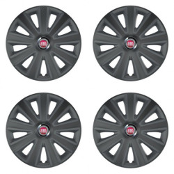 Puklice pre Fiat (červené) 16 Aviator carbon RC16 grafite