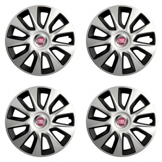 Puklice pre Fiat (červené) 16 STRATOS double colour