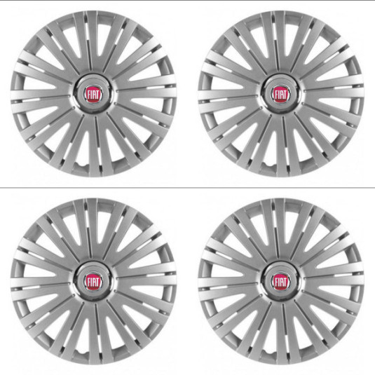 Puklice pre Fiat (červené) 16 ACTIVE RC