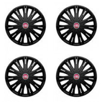 Puklice pre Fiat (červené) 17 SPARK BLACK