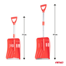 Výsuvná lopata na sneh s hliníkovou čepeľou 71-91 cm AMiO-04151