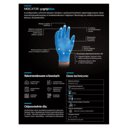 Nitrilové rukavice GoGrip modré veľkosť S, 50 ks