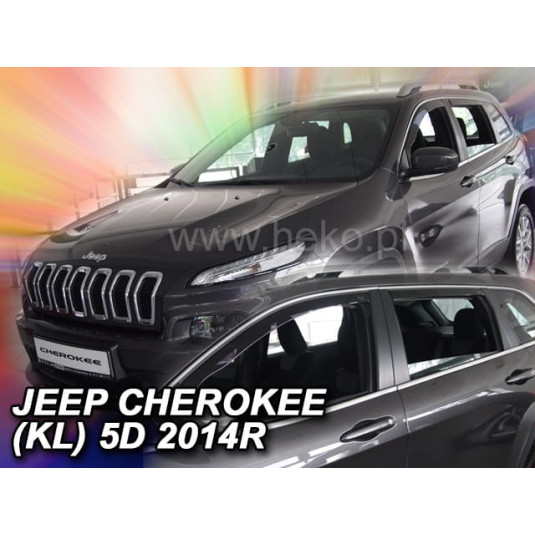 Deflektory JEEP Cherokee (KL) 5D (+zadné) (od 2013)