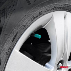 Hliníkové krytky na ventil červené 4 ks