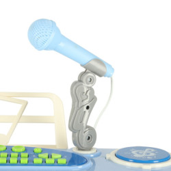 Klávesnica pre deti interaktívny klavír organ 37 klávesov stojan na mikrofón modrá